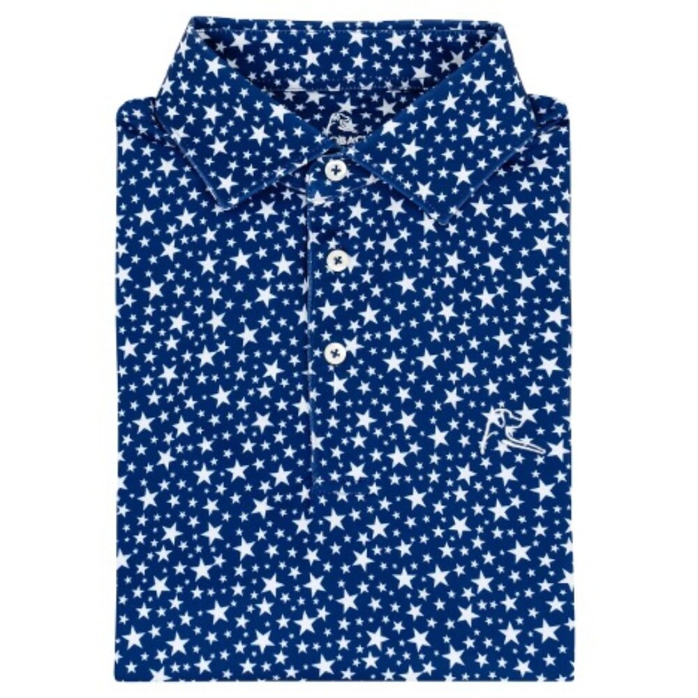 Rhoback The Lil’ Stars Toddler Short Sleeve Performance Polo. 4T.